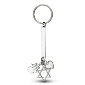 מחזיק מפתחות מגן דוד, חמסה ולב